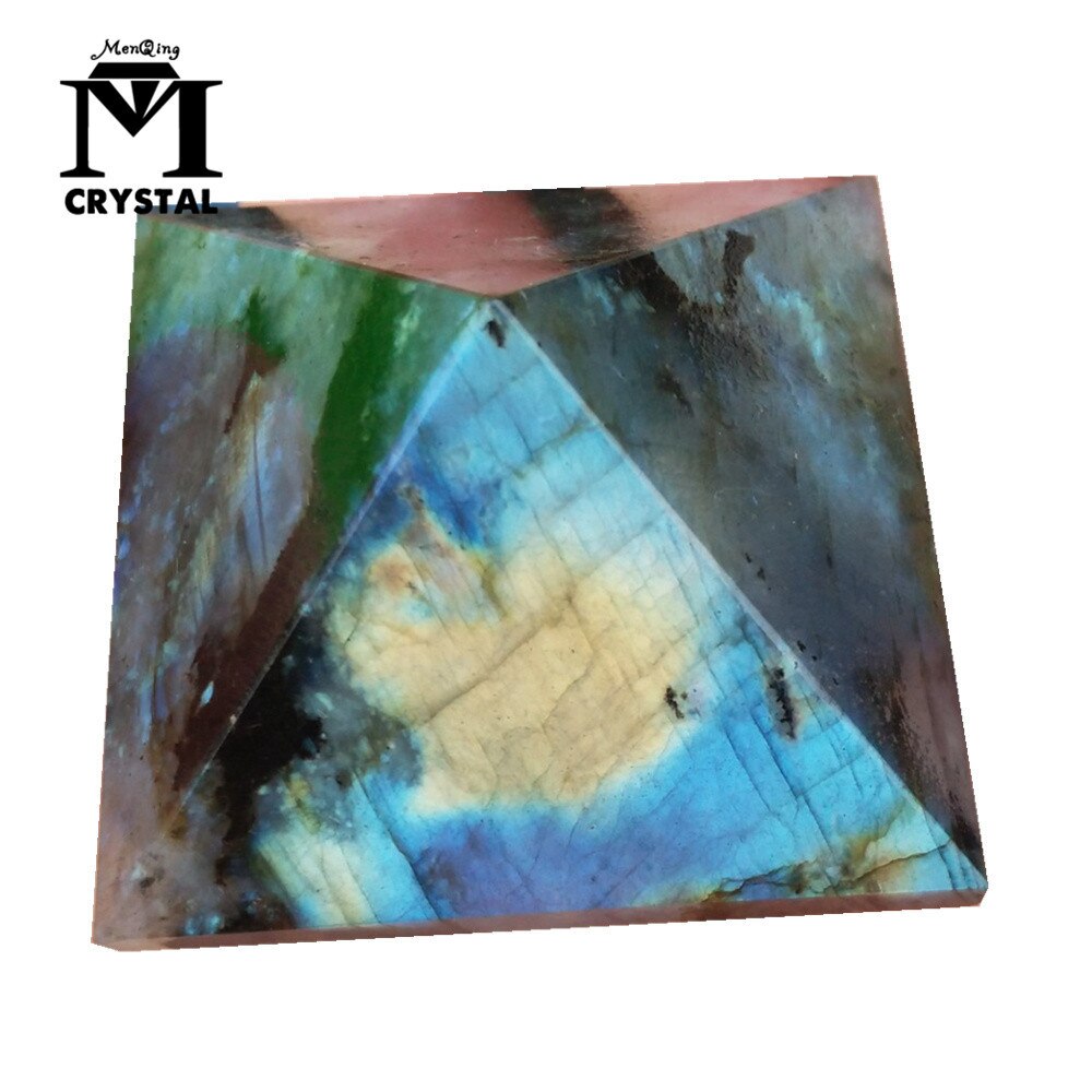 Natural Labradorite Crystal Pyramid Quartz Healing..